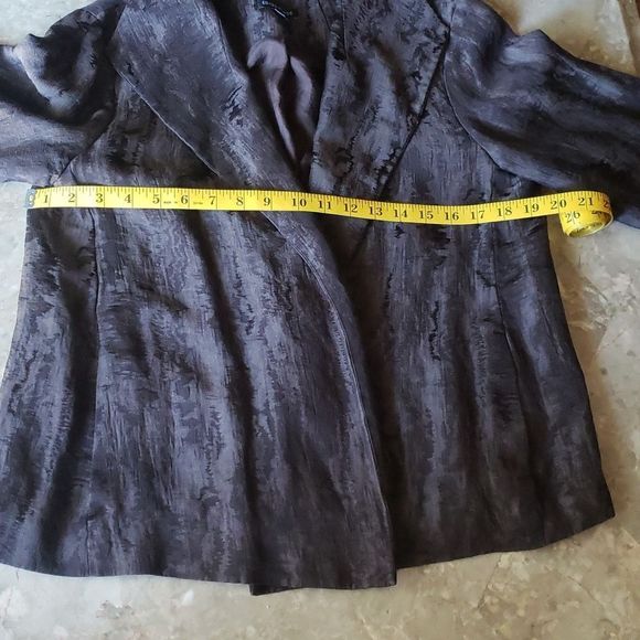 Eileen Fisher Silk Open Front Quarter Length Blazer Size Small - Picture 5 of 8